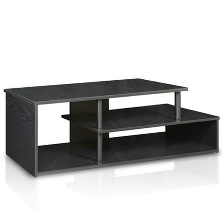 FURINNO Econ Low Rise Tv Stand, Black Wood - 15 X 48.7 X 14.6 In. 15044BW/BK